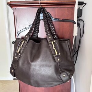 GUCCI Brown Leather Tote Bag